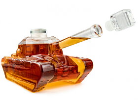 Battle Tank Glass Decanter