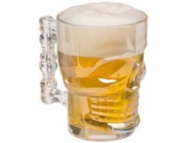 Skull-Shaped Glass Beer Mug