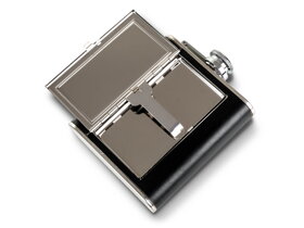 Stainless Steel Hip Flask with Cigarette Case