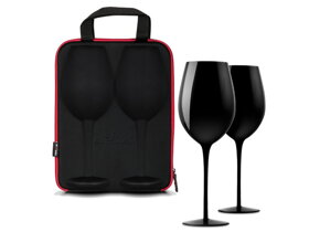 Black Wine Glasses in a Gift Case