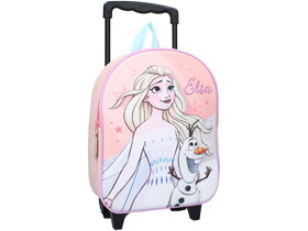Pink 3D Wheeled Backpack Frozen II