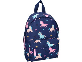 Blue Kids Backpack with Unicorns