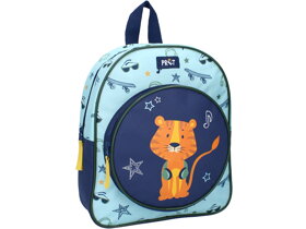 Blue Kids Backpack Lion Stay Silly