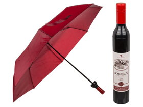 Umbrella Shaped Like a Red Wine Bottle