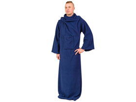 Dark Blue Blanket with Sleeves