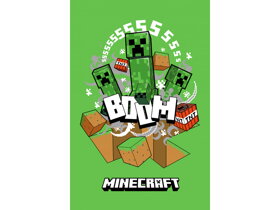 Kids Blanket Minecraft Boom Creeper