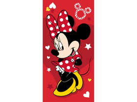 Kids Beach Towel Minnie Mouse Pretty in Red