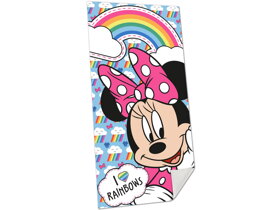 Kids Beach Towel Minnie Mouse Rainbows