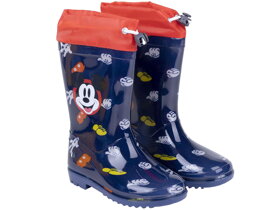 Mickey Mouse Blue Kids Rubber Boots - Size 28