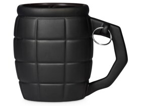 Small Black Grenade Shaped Mug