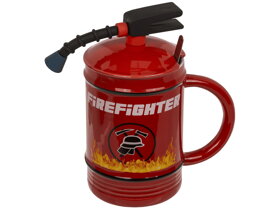 Fire Extinguisher Mug with Lid and Spoon