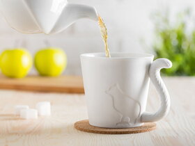 Cat Mug with Tail Handle