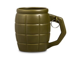 Small Green Grenade Shaped Mug