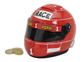 Red Motorcycle Helmet Money Box