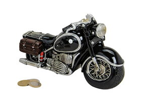Black Motorcycle Money Box