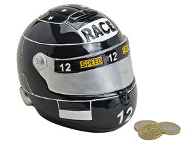 Black Motorcycle Helmet Money Box
