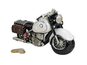White Motorcycle Money Box