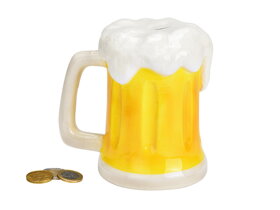 Ceramic Beer Mug Money Box with Foam