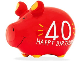 Ceramic Piggy Money Box 40 Years
