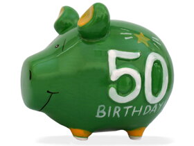 Ceramic Piggy Money Box 50 Years