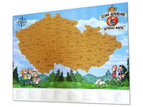 Scratch-Off Map of the Czech Republic
