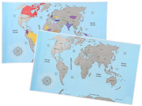 Large Scratch-Off World Map
