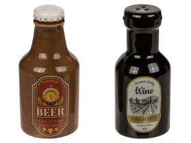 Beer and Wine Salt and Pepper Shakers