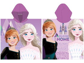 Purple Kids Poncho Frozen II