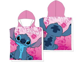 Pink Kids Poncho Lilo and Stitch