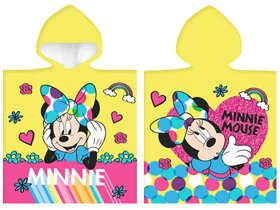 Yellow Kids Poncho Minnie Mouse
