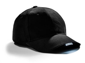 Black Baseball Cap with LED Light