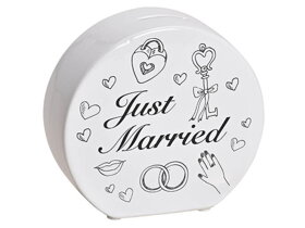 White Round Wedding Money Box