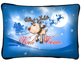 Christmas Pillow with Reindeer SK