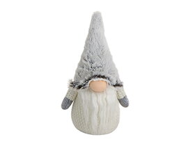 White Christmas Gnome with a Plush Hat