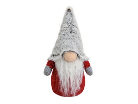 Red Christmas Gnome with a Plush Hat