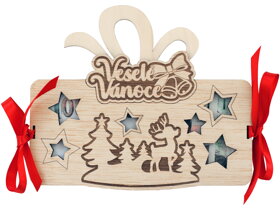 Wooden Money Gift Frame - Veselé Vánoce CZ