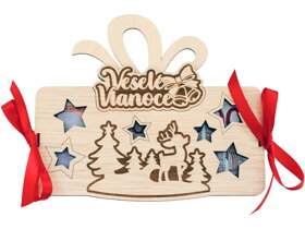 Wooden Money Gift Frame - Veselé Vianoce SK