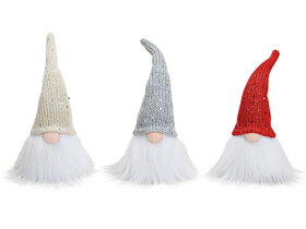 Christmas Gnomes with Shiny Hats - 3 pcs