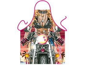 Apron Sexy woman on a motorcycle