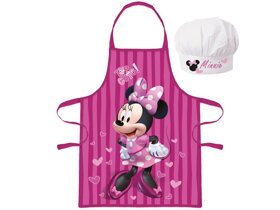 Girls Apron with Chef Hat Minnie and Hearts