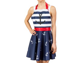 Nautical Kitchen Apron in the Shape of a Dress