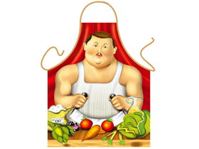 Botero Style Chef Man Apron