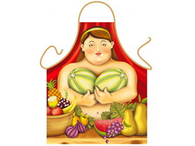 Botero Style Chef Woman Apron