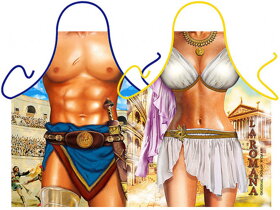 Gladiator and Roman Woman Aprons