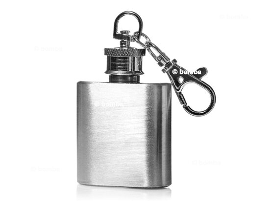 Stainless Steel Shot Glass Shaped Like a Hip Flask