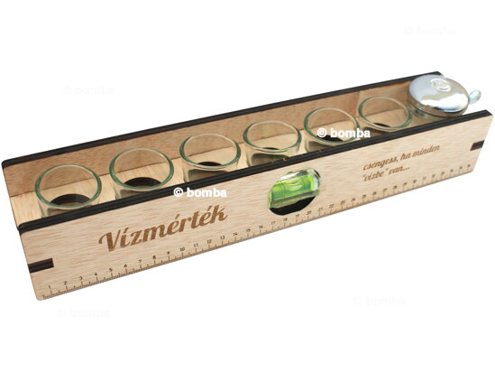Spirit Level with Shot Glasses and Bell HU