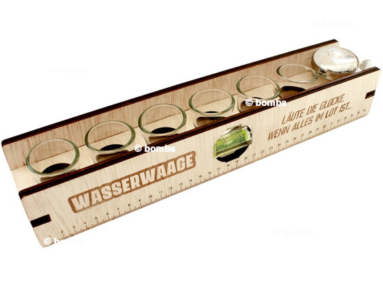 Spirit Level with Shot Glasses and Bell DE