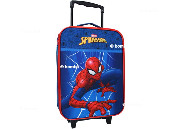 Blue Kids Travel Suitcase Marvel Spiderman