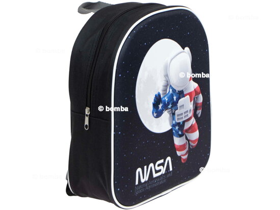 Black 3D NASA Kids Backpack