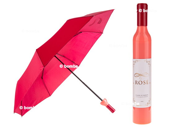 Umbrella Shaped Like a Rosé Wine Bottle